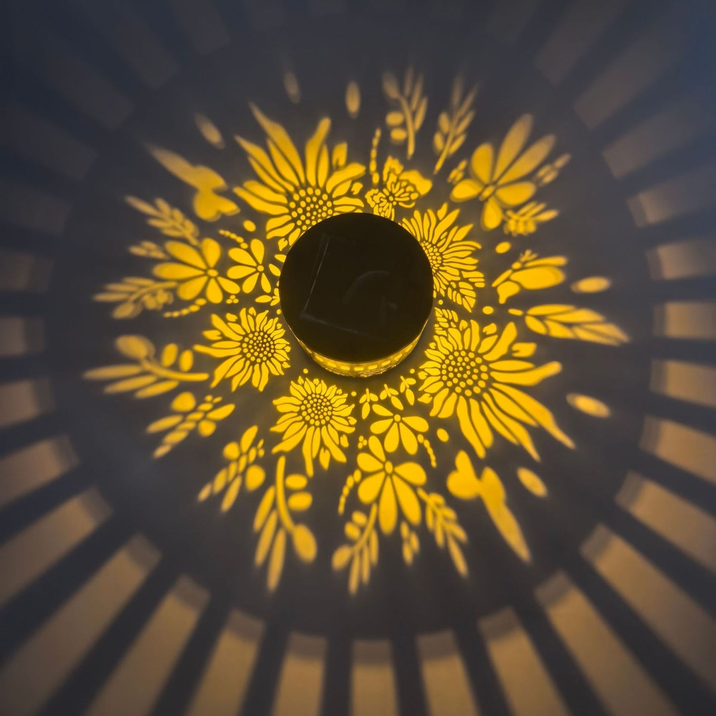 Sunflower Mandala Solar Light – Decorative Outdoor Garden Wall Lamp
