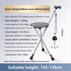 Portable Lightweight Hiking Cane Chair Anti-Slip Elderly Walking Stick Mountain Climbing Trekking Padded  Folding Outdoor...