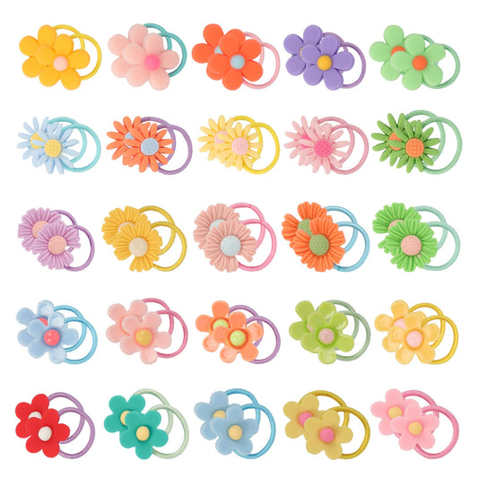 Unicute 50 Cartoon Hair Ties for Girls