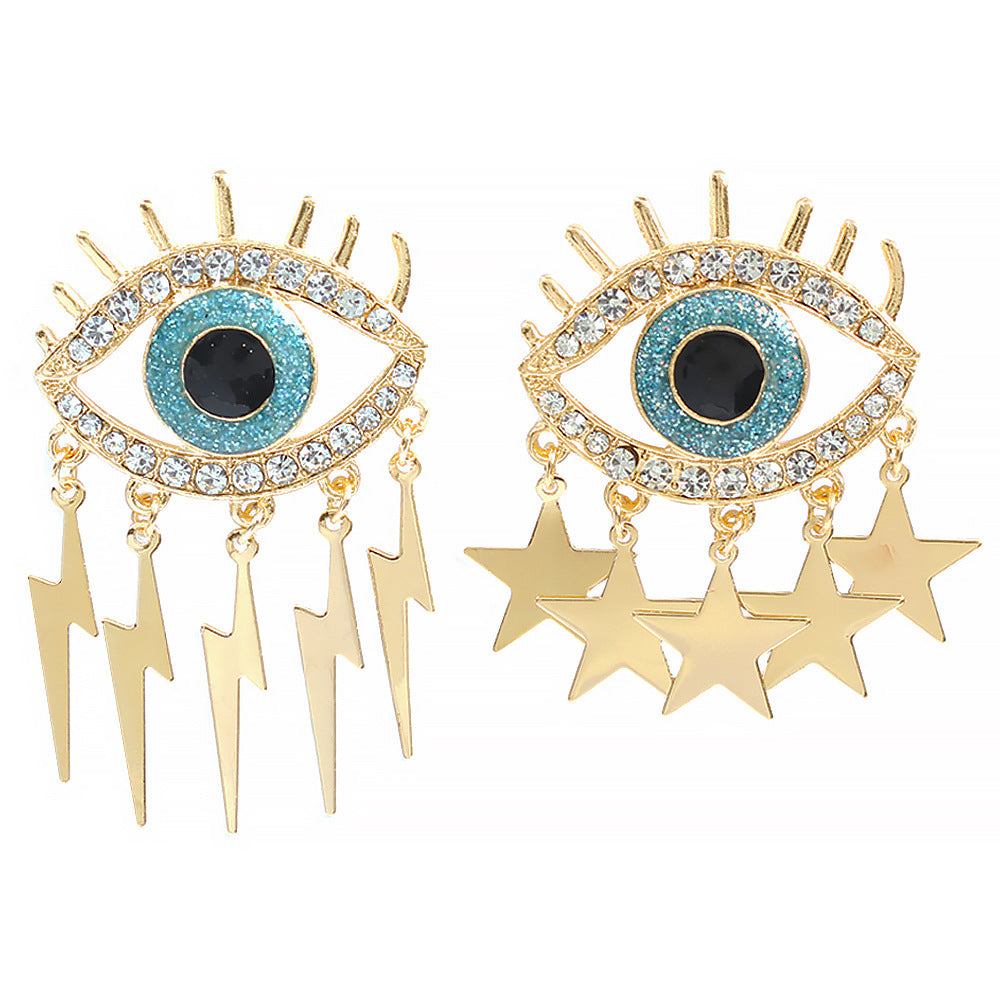 Exaggerated Design Earrings - Creative Devil Eye Studs