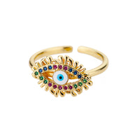 Korean Style Adjustable Heart Design Devil Eye Ring