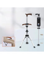 Portable Lightweight Hiking Cane Chair Anti-Slip Elderly Walking Stick Mountain Climbing Trekking Padded  Folding Outdoor...