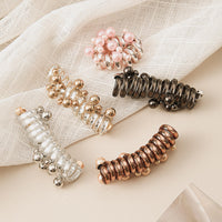 Berlun 5-Color Beaded Spiral Hair Bands