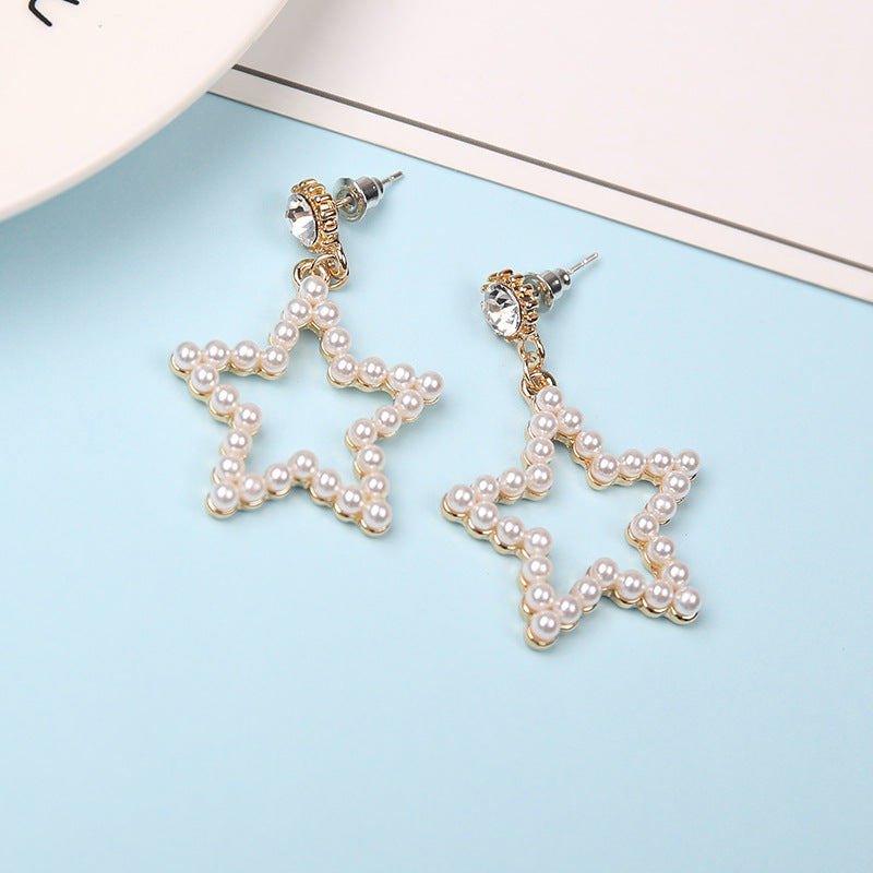 925 Silver Bow Earrings with Pearl Heart and Tassels