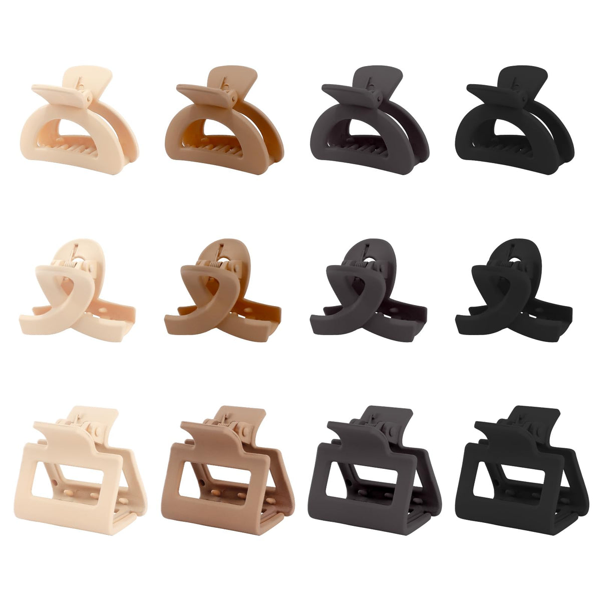 ChicHold 12Pcs Matte Hair Clips Set