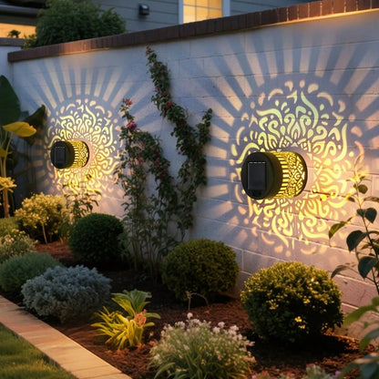 Sunflower Mandala Solar Light – Decorative Outdoor Garden Wall Lamp