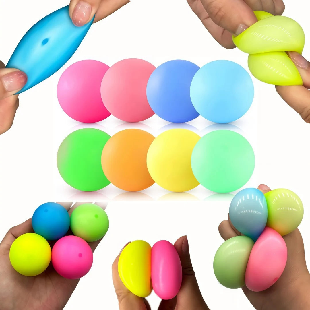 5-20pcs Glow in the Dark Bouncy Balls Rubber Stress Relief Toys for Kids Birthday Party Favor Valentine Gifts Classroom Prizes