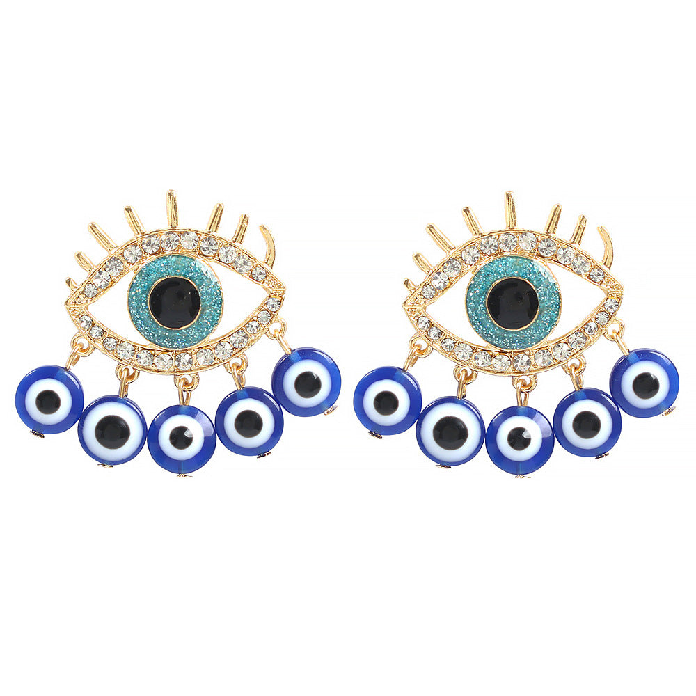 Exaggerated Design Earrings - Creative Devil Eye Studs