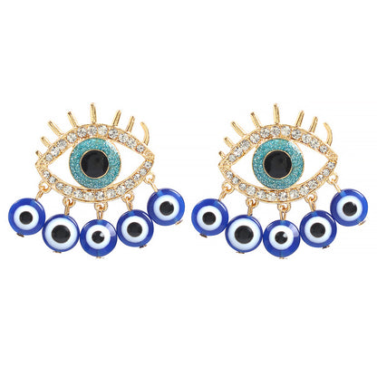 Exaggerated Design Earrings - Creative Devil Eye Studs