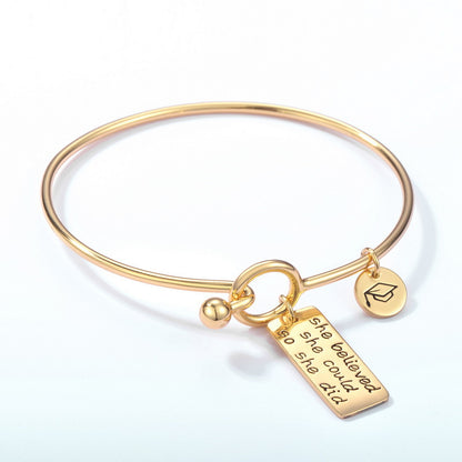 Fashion Graduation Bracelet for Women - S925 Silver & 9K Gold