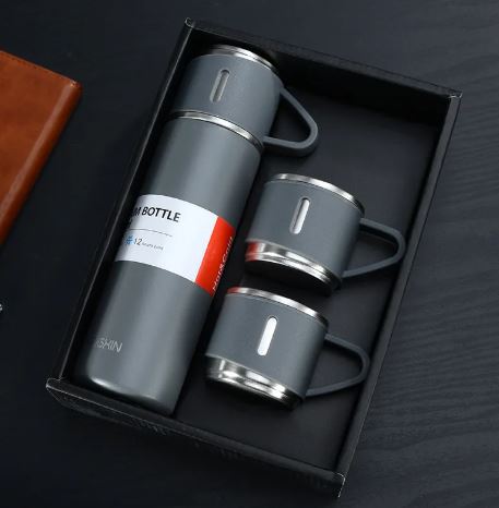 Stainless Steel Vacuum Insulated Bottle Set – Hot & Cold Thermos