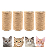 4PCS 5 Inch Cat Scratching Post with Natural Sisal Rope Cat Scratch Pole Cat Scratching Tree Scratching Posts for Indoor Cats Replacement Part Accessories for DIY Cat Tower Cat Hammock