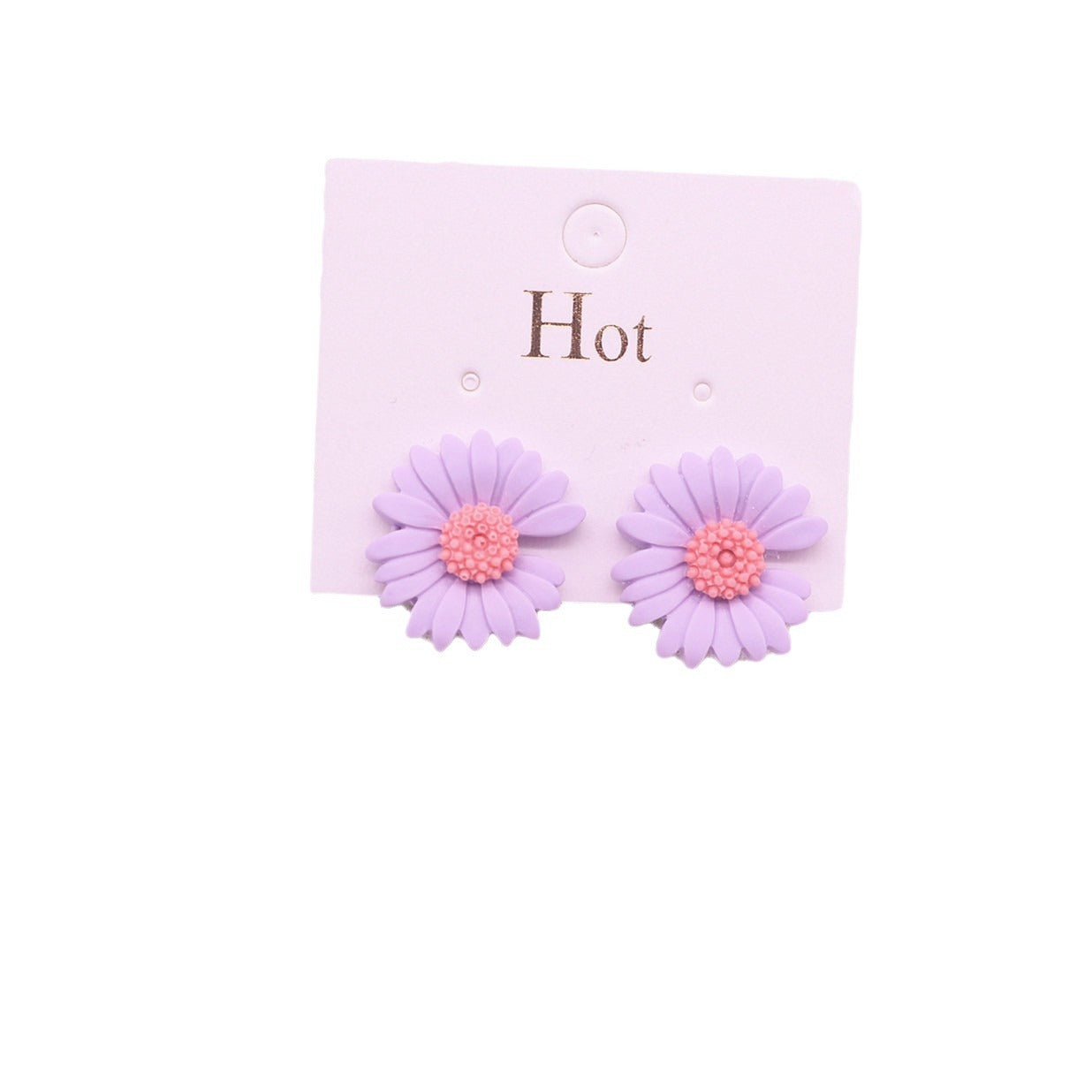 Korean Style Daisy Clip-On Earrings for Girls