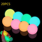 5-20pcs Glow in the Dark Bouncy Balls Rubber Stress Relief Toys for Kids Birthday Party Favor Valentine Gifts Classroom Prizes