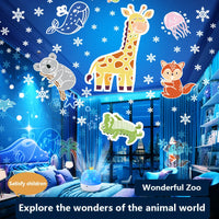 Star Projector with Music Rotatable Crown Night Light 15/21 Projection Theme Atmosphere Light 3 Light Modes for Kids Room ﻿