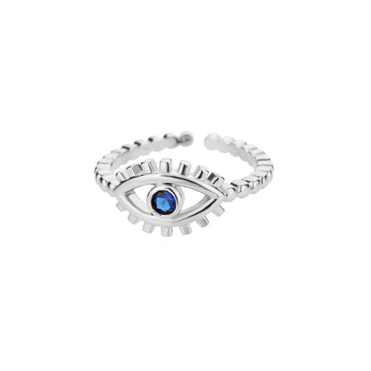 Korean Style Adjustable Heart Design Devil Eye Ring