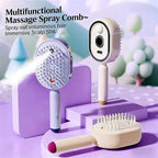 3-in-1 Electric Spray Scalp Massager Comb – Steam, Oil & Self-Cleaning