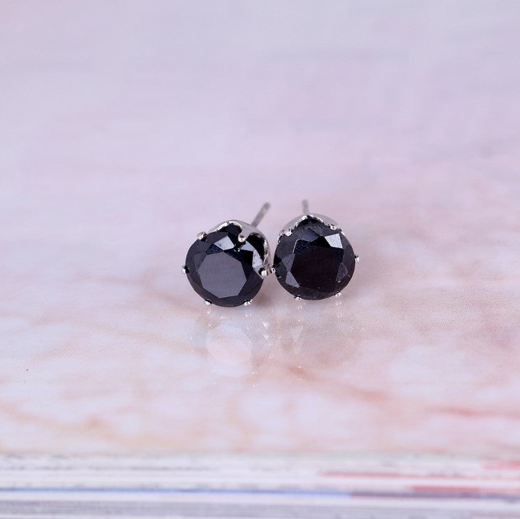 Korean Fashion Stud Earrings with Colorful Zirconia