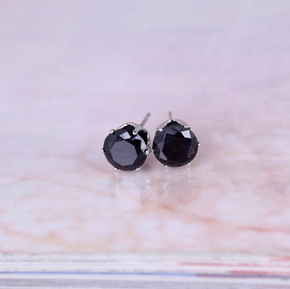 Korean Fashion Stud Earrings with Colorful Zirconia