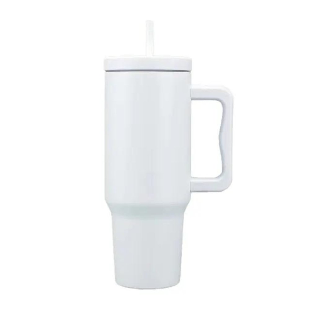 40oz Insulated Tumbler with Handle & Straw
