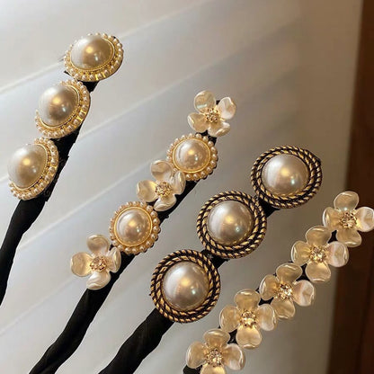 Trendy Pearl Bun Maker Hair Clip for Women