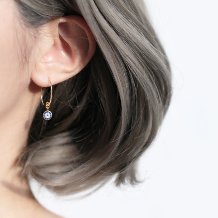S925 Silver Devil Eye Earrings - Vintage Creative Design