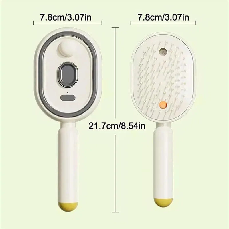 3-in-1 Electric Spray Scalp Massager Comb – Steam, Oil & Self-Cleaning