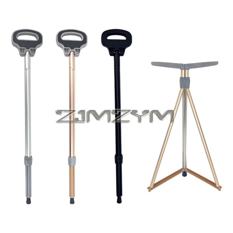 Folding Walking Stick with Built-In Seat – Lightweight Aluminum Cane