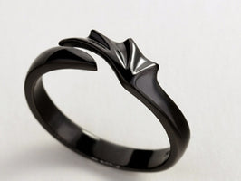 S925 Silver Angel Devil Couple Rings for Halloween