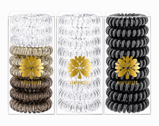SpiralSoft 27pc Spiral Hair Ties - No-Crease Coil Elastics