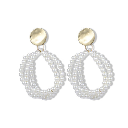 925 Silver Bow Earrings with Pearl Heart and Tassels