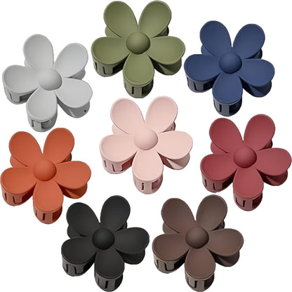 Floral Grip Hair Claws 8-Pack