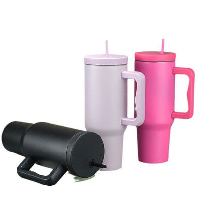 40oz Insulated Tumbler with Handle & Straw