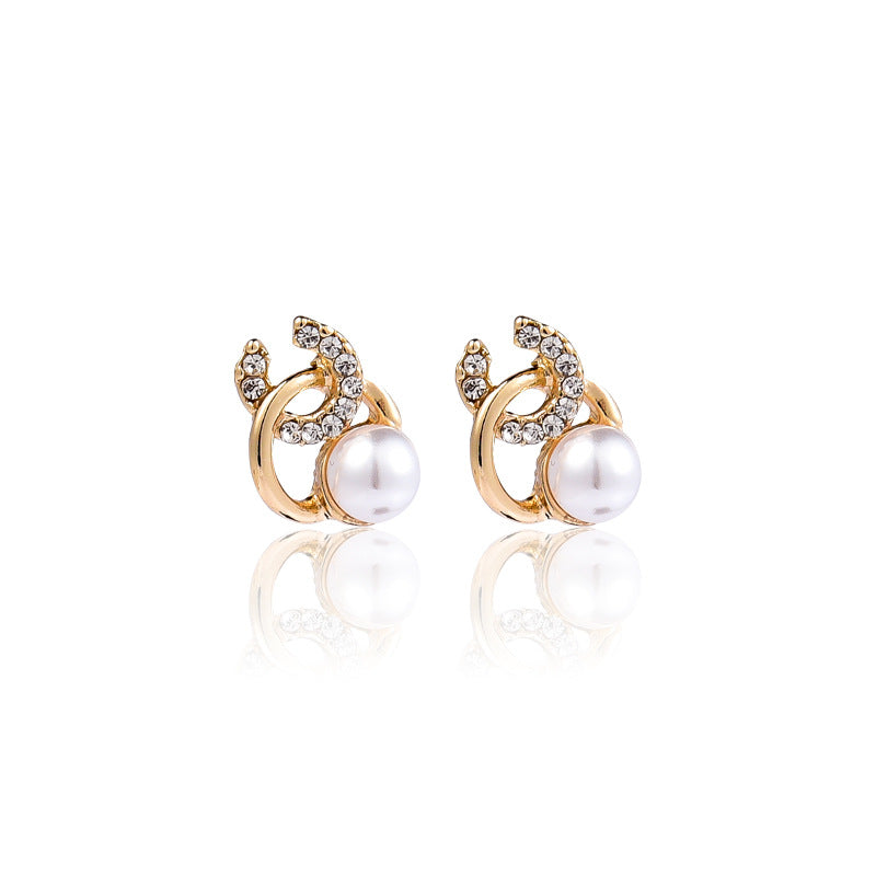 925 Silver Bow Earrings with Pearl Heart and Tassels
