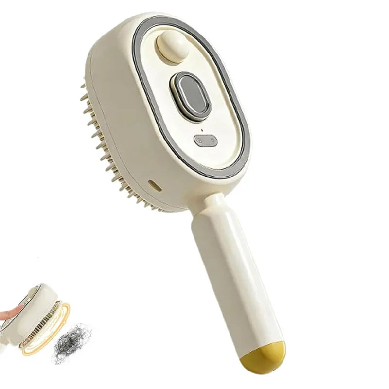 3-in-1 Electric Spray Scalp Massager Comb – Steam, Oil & Self-Cleaning