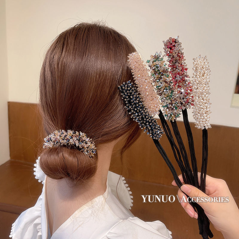 Chic Crystal Bun Creator for Women