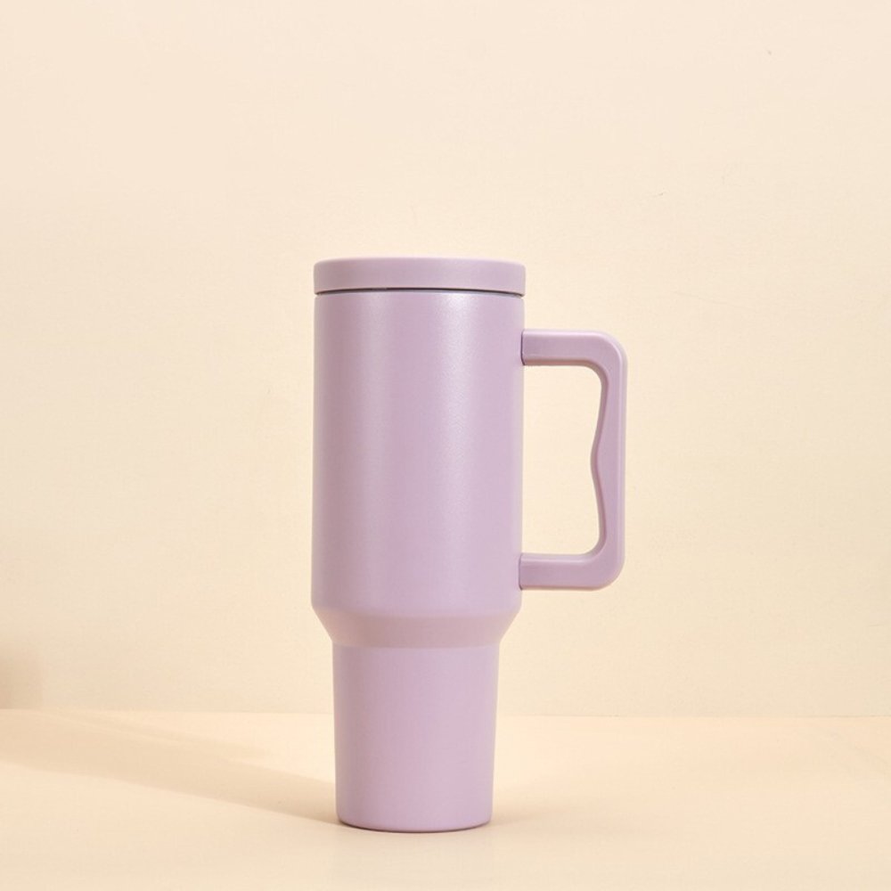 40oz Insulated Tumbler with Handle & Straw