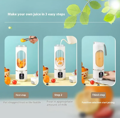Portable Smoothie Blender Bottle – USB Rechargeable Mini Juicer Cup