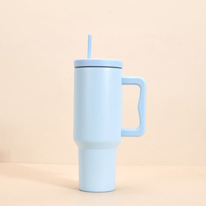 40oz Insulated Tumbler with Handle & Straw