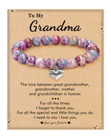 HiStock Grandma Mothers Day Bracelet Mothers Day Gifts for Grandma Imperial Charm Bracelets Gigi gifts for Grandma Bracelet Birthday Easter Gifts Jewelry