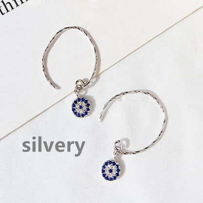 S925 Silver Devil Eye Earrings - Vintage Creative Design