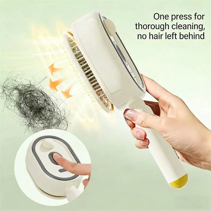 3-in-1 Electric Spray Scalp Massager Comb – Steam, Oil & Self-Cleaning