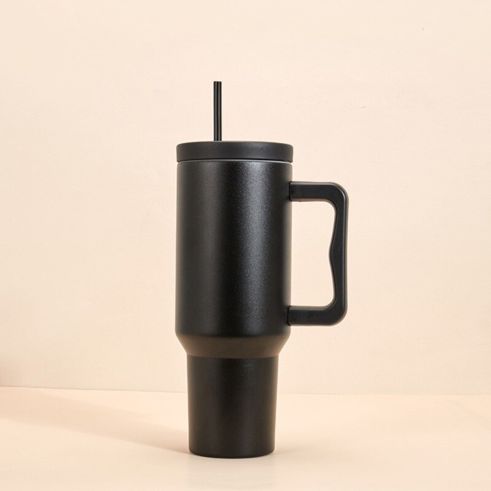 40oz Insulated Tumbler with Handle & Straw