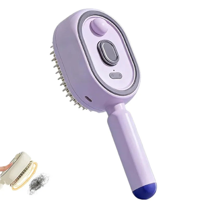 3-in-1 Electric Spray Scalp Massager Comb – Steam, Oil & Self-Cleaning