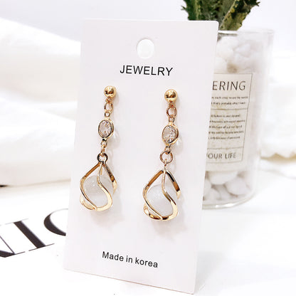 925 Silver Bow Earrings with Pearl Heart and Tassels