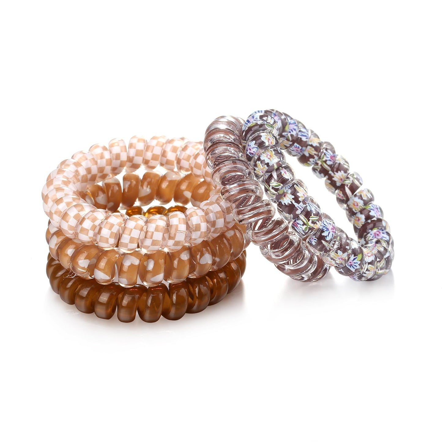 Wingoden Spiral Hair Elastics 5-Pack