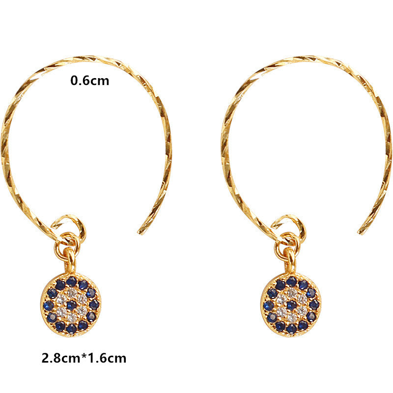 S925 Silver Devil Eye Earrings - Vintage Creative Design