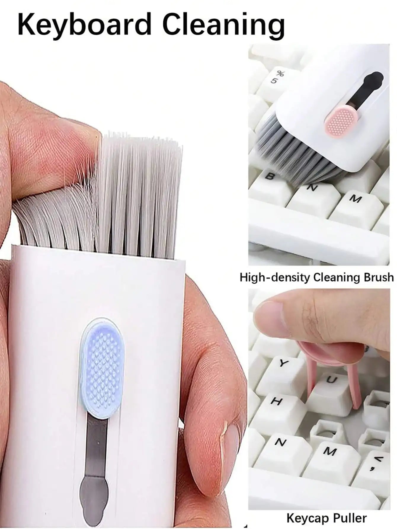 7-In-1 Cleaning Kit, Includes Earphone Cleaning Pen, Cleaning Cloth, Brush, Key Extractor, Detachable Memory Stick, Cleaning Tip, Phone Holder, Density Brush, Laptop Keyboard Cleaning Set, Electronic Screen Cleaning Tools, Multi-Functional Brush For Camer