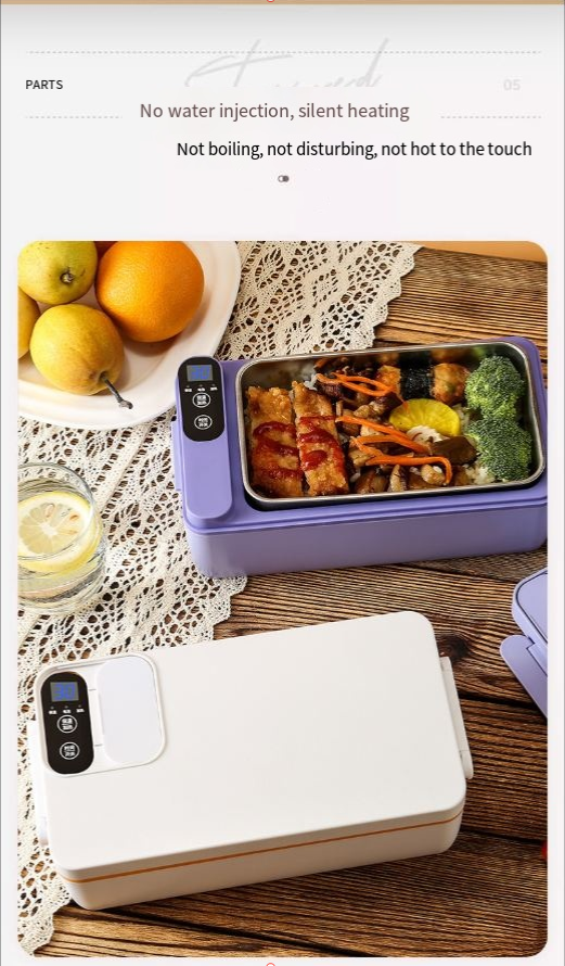 Electric Heated Lunch Box XL – Self-Heating Portable Food Warmer