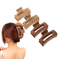 GRIPZON Hair Claw Clips 4-Pack - Matte Finish for All Hair Types